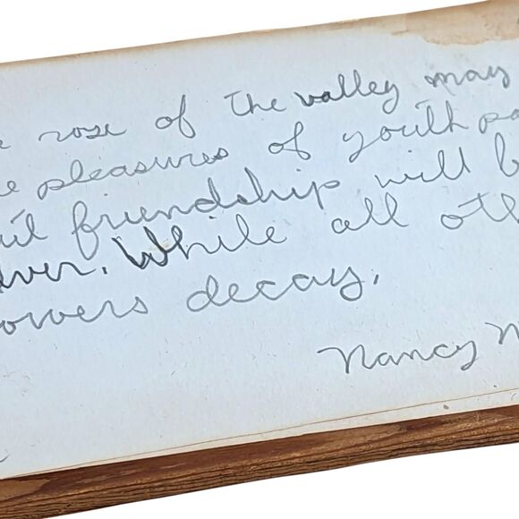 1948 High School Autograph Book: Vintage Wooden Cover Memory Book - Picture 4 of 7